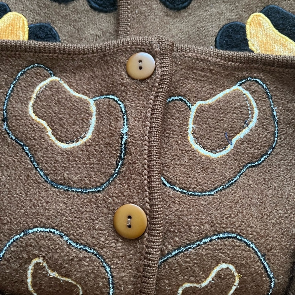 VTG BellePointe Wool Leopard Vest Vintage 90s Y2K Animal Print Belle Pointe - Picture 7 of 7
